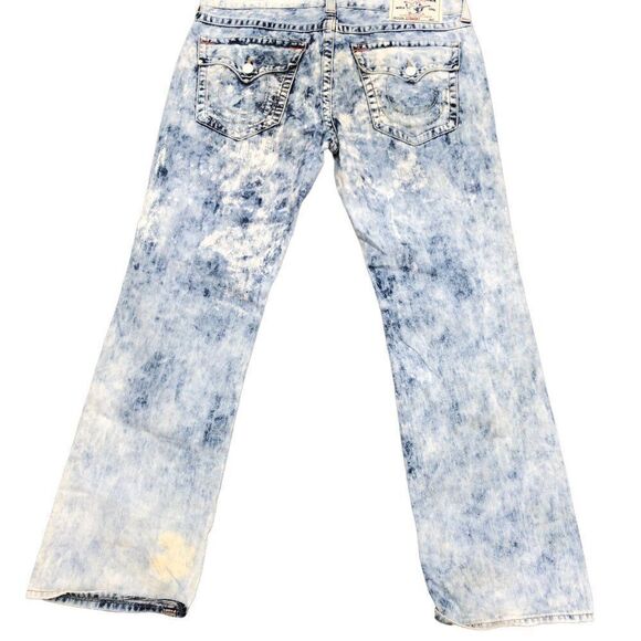 Vintage True Religion Jeans Size 38 STRAIGHT FLAP T Blue - Picture 4 of 12